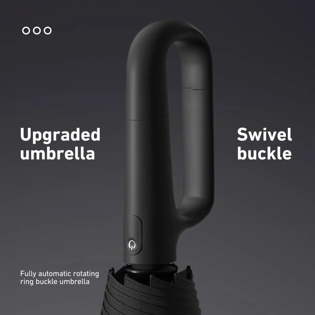 Automatic Folding Umbrella, 1 Count/60Pcs Portable Rain Umbrella with Loop Buckle, Windproof & Waterproof Umbrella for Men & Women