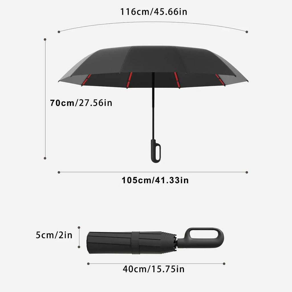 Automatic Folding Umbrella, 1 Count/60Pcs Portable Rain Umbrella with Loop Buckle, Windproof & Waterproof Umbrella for Men & Women