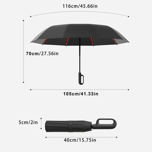 Automatic Folding Umbrella, 1 Count/60Pcs Portable Rain Umbrella with Loop Buckle, Windproof & Waterproof Umbrella for Men & Women