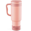 Stay Hydrated in Style: Coquella 40 Oz Insulated Tumbler with Handle & Push-Button Straw Lid – Perfect for Gym & Office, Leakproof & BPA-Free, Rose Quartz
