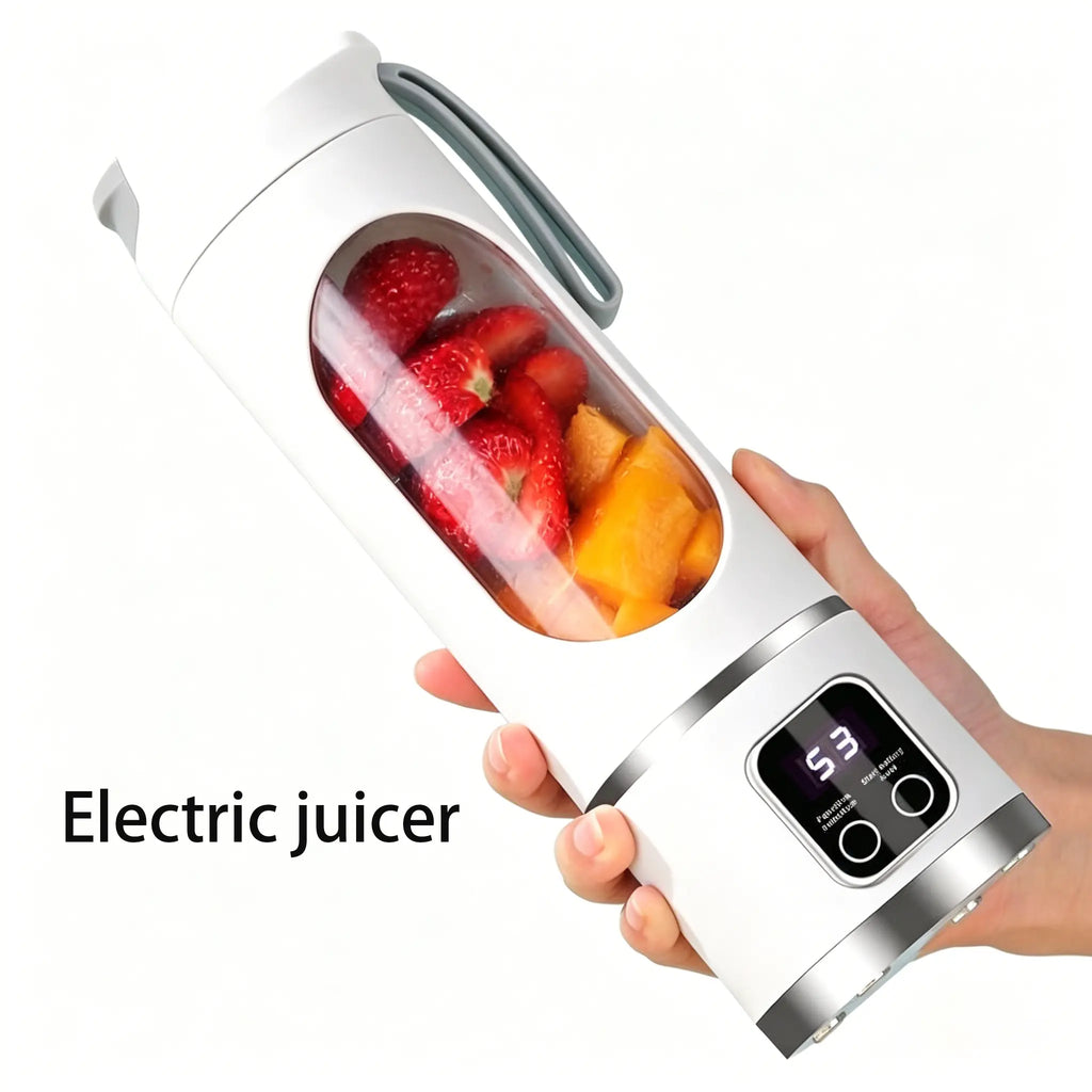 [Dealsforyoudays] Portable 15.22 Oz USB Rechargeable Personal Blender with LED Display, Durable Abs Material, Perfect for Smoothies & Juices, Home Kitchen Essential
