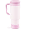 Stay Hydrated in Style: Coquella 40 Oz Insulated Tumbler with Handle & Push-Button Straw Lid – Perfect for Gym & Office, Leakproof & BPA-Free, Rose Quartz