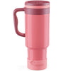 Stay Hydrated in Style: Coquella 40 Oz Insulated Tumbler with Handle & Push-Button Straw Lid – Perfect for Gym & Office, Leakproof & BPA-Free, Rose Quartz
