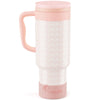 Stay Hydrated in Style: Coquella 40 Oz Insulated Tumbler with Handle & Push-Button Straw Lid – Perfect for Gym & Office, Leakproof & BPA-Free, Rose Quartz