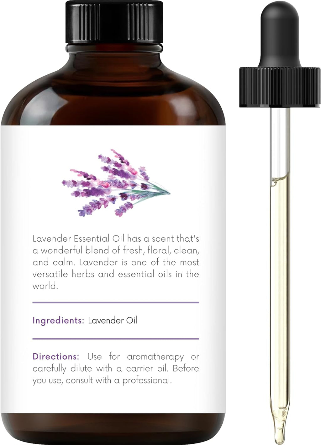 Lavender Essential Oil – Huge 4 Fl Oz – Essential Oil for Diffuser and Aromatherapy, Skin, Massage, Candle and Soap Making Fragrance