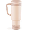 Stay Hydrated in Style: Coquella 40 Oz Insulated Tumbler with Handle & Push-Button Straw Lid – Perfect for Gym & Office, Leakproof & BPA-Free, Rose Quartz